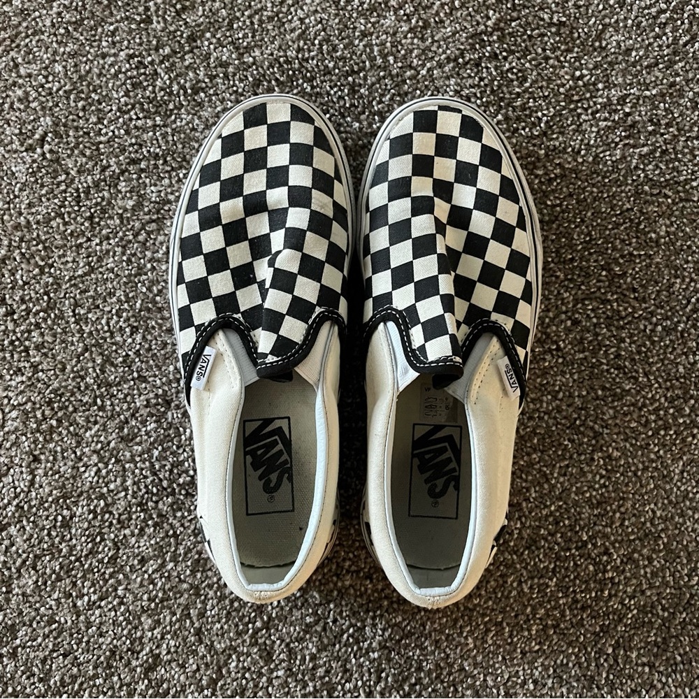Checkered Slip On Vans